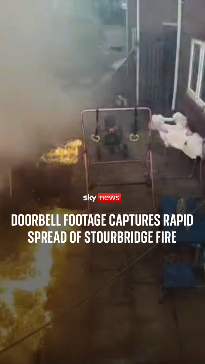 Richard and Rose-Anne Vinten had only lived in their home in Stourbridge for five months before it was entirely destroyed by wildfire this week. The couple's doorbell footage captured the intensity of the fire