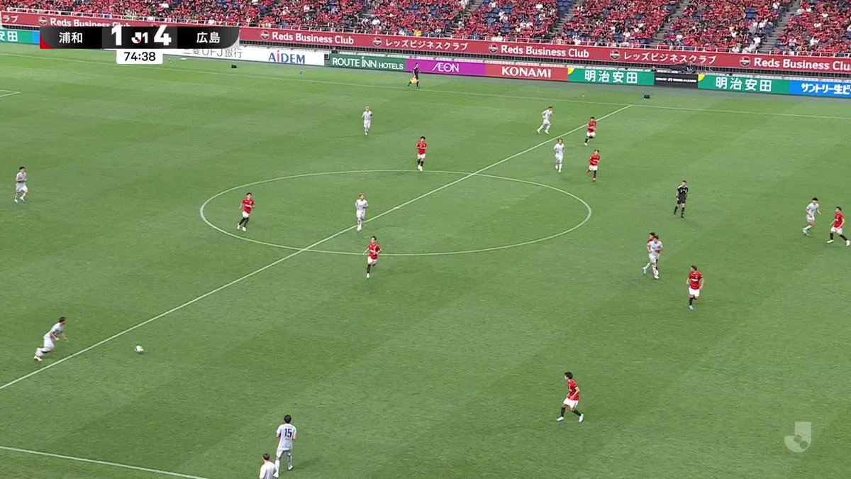 意表を突くダイレクトシュートで今日2ゴール目⚽️⚽️ 🎦 ゴール動画 🏆 明治安田J1リーグ 🆚 浦和vs広島 🔢 1-4 ⌚️ 75分 ⚽️ 鈴木 章斗(広島) #Jリーグ