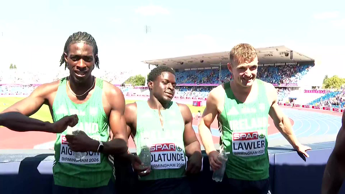 It was a case of 'having to make the final' for Bori Akinola, Sean Aigboboh, Marcus Lawler and Israel Olatunde in the 4x100m men's relay #rtesport #EuropeanAthletics