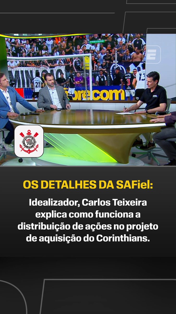 Carlos Teixeira, idealizador da SAFiel, projeto de compra da SAF do Corinthians pela torcida, explica como funcionará a distribuição de ações no projeto de aquisição do clube, com papéis a partir de R$ 250 e a exigência de vínculo ao Fiel Torcedor, programa de sócios do Timão. 👉ASSISTA ao #BolaDaVez, com Carlos Teixeira, neste sábado (15), às 20h, AO VIVO, na ESPN, pelo plano Premium do #DisneyPlus! #FutebolNaESPN #Corinthians #SAF