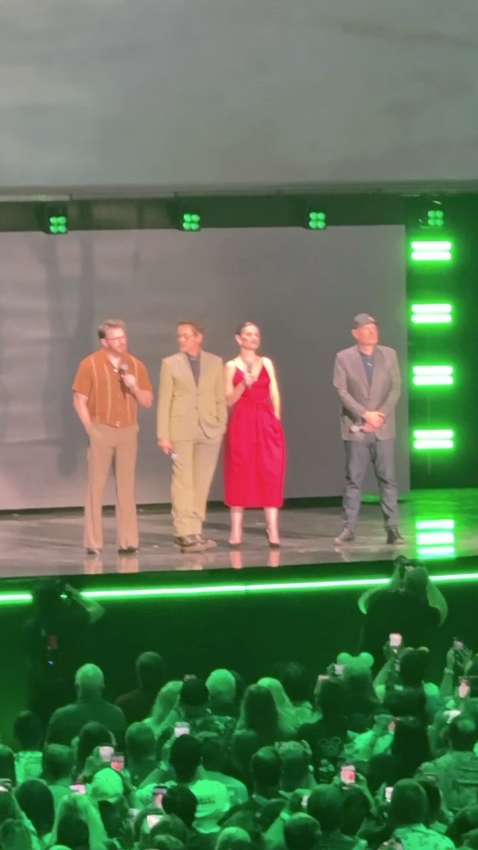 Robert Downey Jr., Chris Evans, and Hayley Atwell join Kevin Feige on the #D23 stage to talk about #AvengersDoomsday.