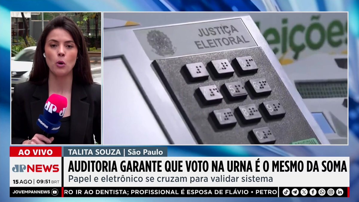 Auditoria garante que voto na urna eletrônica é o mesmo da soma final 📺 Confira ao vivo: #JornalDaManhã