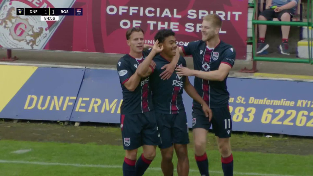 "He might just have won it for Ross County!" 🎙️ Richard Chin with a sublime finish to restore the visitors' lead 🔵 #PremierSportsCup
