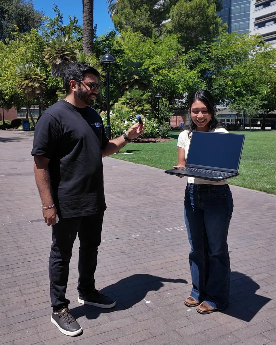 Three students. Three brand-new GeForce RTX 50 Series laptops. The ultimate college upgrade for every major. Want us to surprise more students in the future? Comment your university below 👇