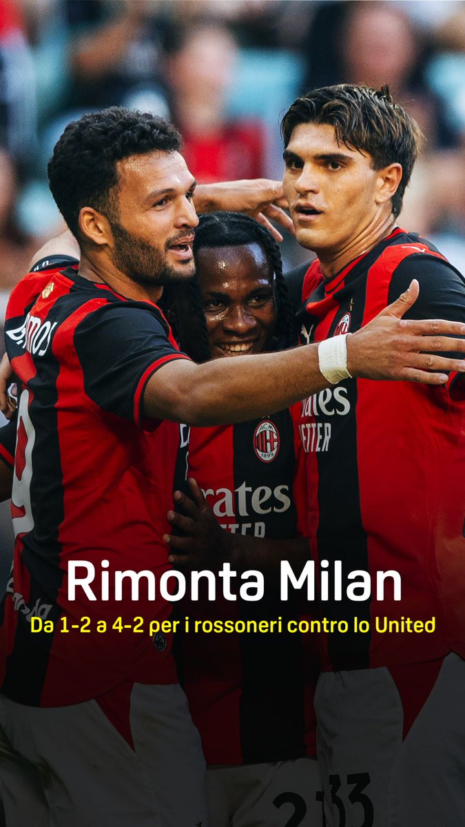 Il Milan ribalta lo United trascinato da 𝑮𝒐𝒏𝒄𝒂𝒍𝒐 𝑹𝒂𝒎𝒐𝒔 e 𝑪𝒉𝒖𝒌𝒘𝒖𝒆𝒛𝒆 ✨ Amorim chiude la pre season con 4 gol ⚽️ #DAZN #MilanManchesterUnited