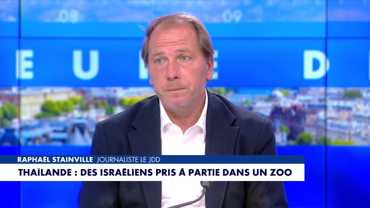 Raphaël Stainville, journaliste au JDD, sur le Lyonnais qui a refusé des Israéliens dans son zoo en Thaïlande : «Les French Arabics exportent avec eux un antisémitisme décomplexé», dans #HDPros2Ete Toute l'info est à retrouver sur