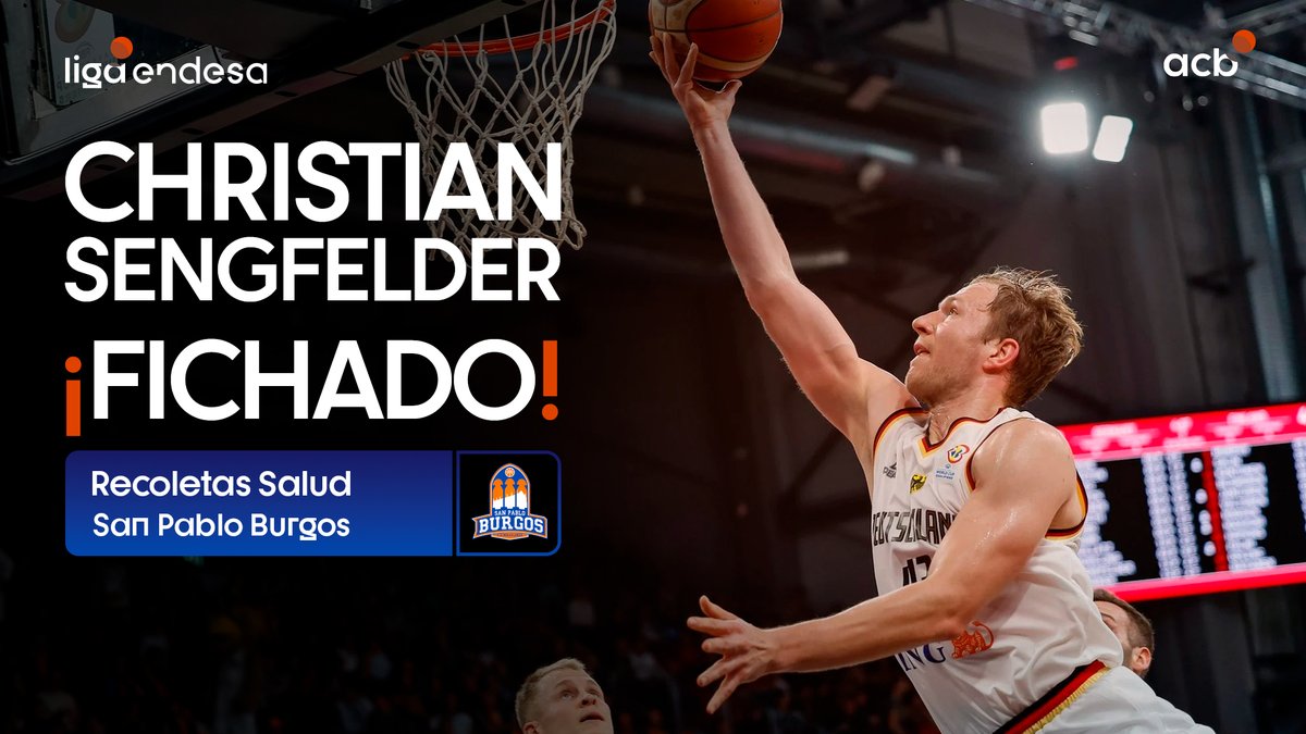 Christian Sengfelder, la nueva pieza del juego interior burgalés 🧩 El ala-pívot alemán se incorpora a Recoletas Salud Recoletas Salud San Pablo Burgos donde aportará su gran experiencia, tras desarrollar la mayoría de esta en su país natal 🤩 #MercadoACB | #LigaEndesa | 📹 BKT EuroCup