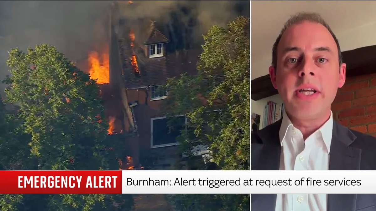 People across the nation were caught off guard at 7pm last night when a severe emergency alert was issued by the UK government about the risk of wildfires. Former digital minister Matt Warman joins Jonathan Samuels to discuss debates surrounding the alarm. 📺 Sky 501