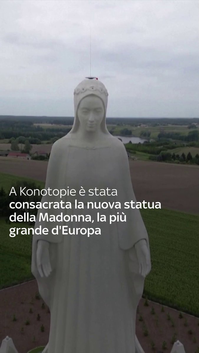 È stata consacrata oggi, 15 agosto, a Konotopie, in Polonia, la nuova statua della Madonna della Misericordia, presentata come la più grande opera mariana d'Europa. Il monumento è alto oltre 55 metri e supera anche il celebre Cristo del Corcovado di Rio de Janeiro. La statua è stata finanziata dai coniugi Grażyna e Roman Karkosik ed è stata consacrata durante una messa presieduta dal vescovo della diocesi di Włocławek, Krzysztof Wętkowski.