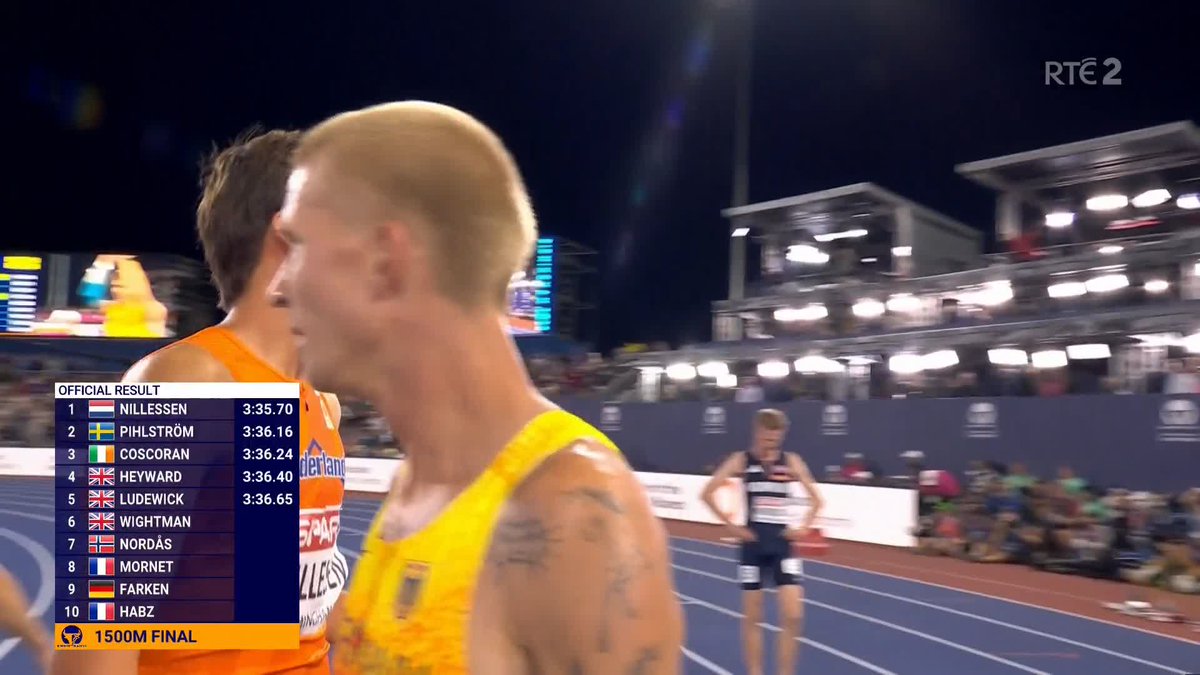 "What a bronze medal for Andrew Coscoran!" The Irish runner came from behind in the last 200m of the 1500m final to secure Ireland's fourth medal of the week at the European Championships. Watch live on RTÉ2 and RTÉ Player.