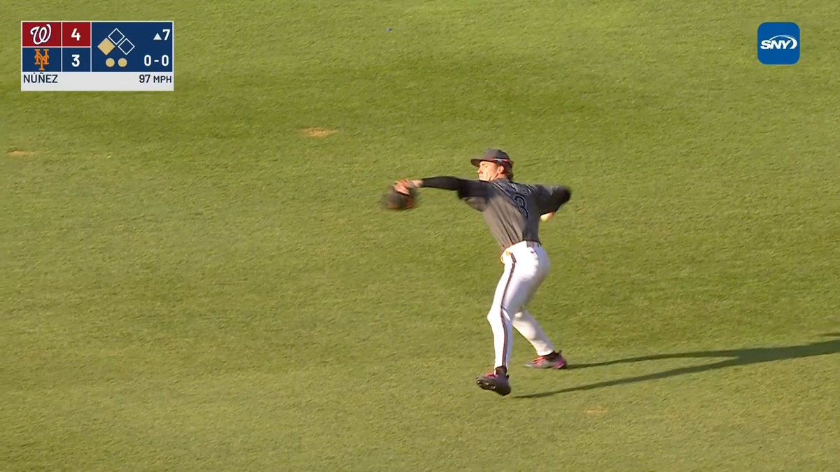 Carson Benge delivers a strike to the plate for an inning-ending double play!