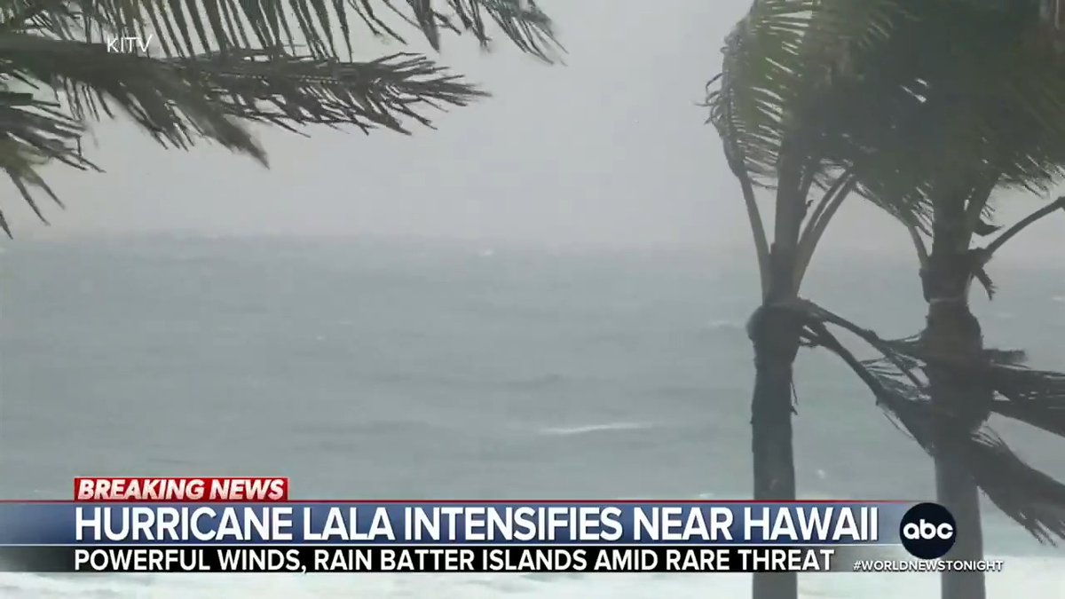Hurricane Lala threatens Hawaii in a rare event as authorities warn residents to take the threat seriously and be prepared as the storm intensifies into a hurricane. Melissa Adan Vargas is in Hawaii as the storm closes in at the height of tourist season.