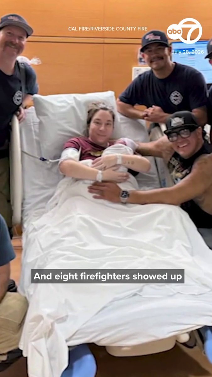 A pregnant mom who thought she'd have plenty of time to get to the hospital ended up having eight Riverside County firefighters show up to her bedroom and deliver her baby. Read more:
