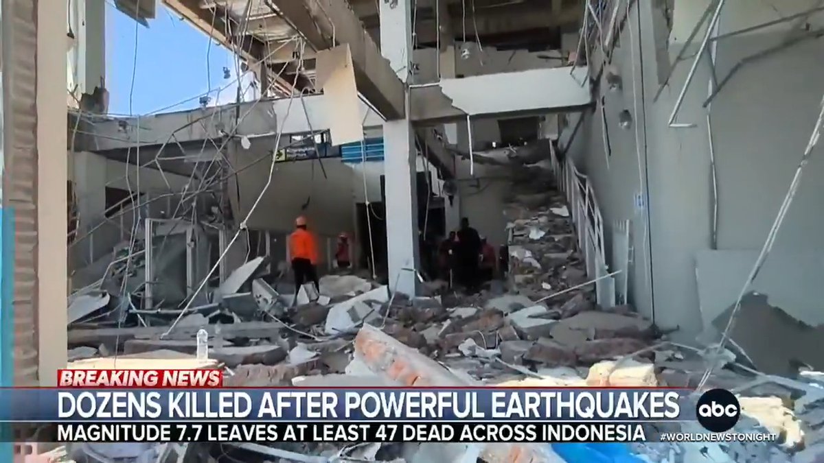 At least 47 people are known to have died, and the death toll is expected to rise after powerful twin earthquakes. Lama Hasan reports on the earthquake measuring 7.7 magnitude.