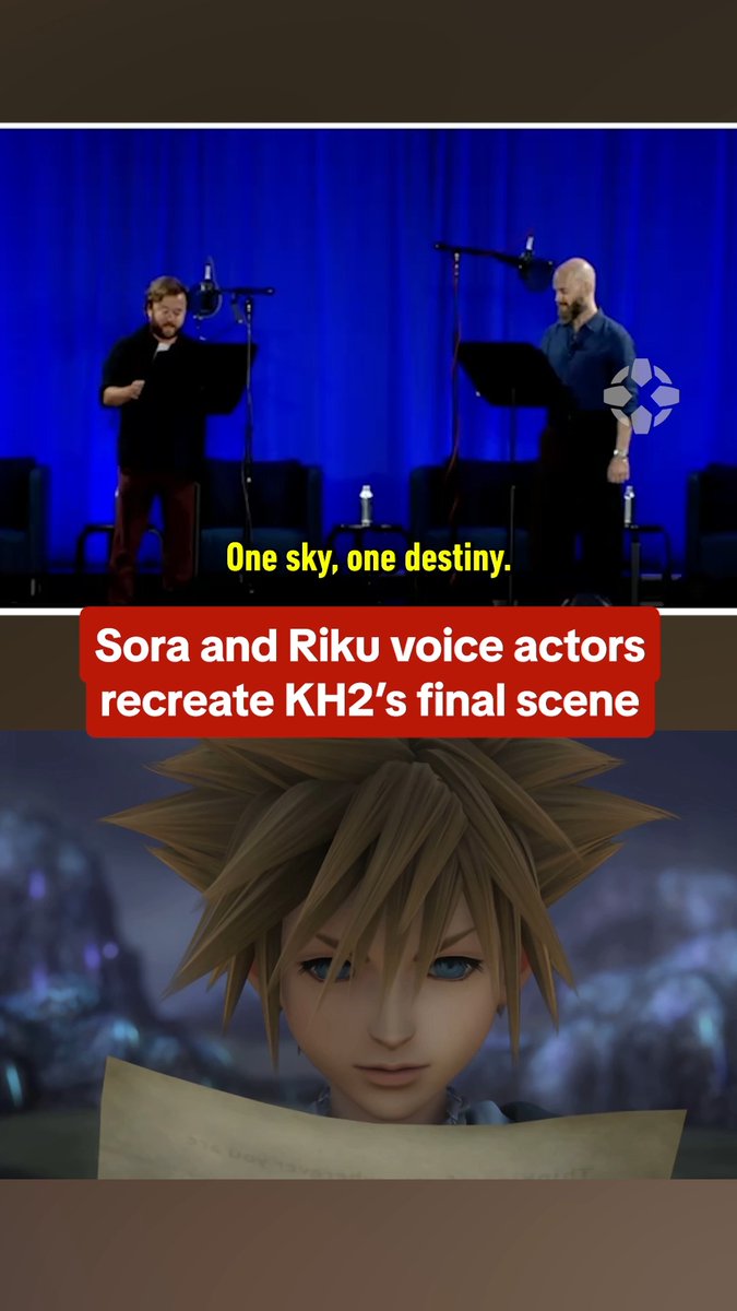 Sora & Riku voice actors Haley Joel Osment & David Gallagher performed the final scene from Kingdom Hearts 2 at #D23