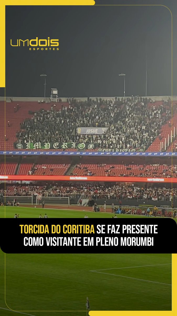 A famosa torcida que nunca abandona. A torcida do Coritiba explodiu após o gol de empate contra o São Paulo, feito pelo zagueiro Tiago Cóser. 🎥 Paola Zanon | UmDois Esportes