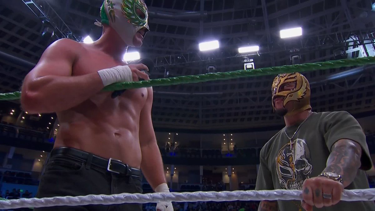 ¡Todo está dicho! El Grande Americano y Dominik Mysterio se verán las caras en #AAATriplemania 🔥 #AAAenFOX