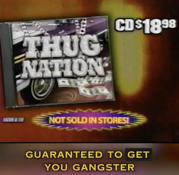 They really used to sell us mixtapes on long ass infomercials. 🤣🤣 "Guaranteed to get you Gangsta"