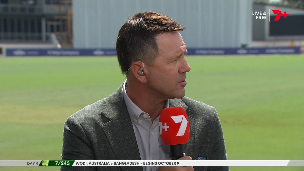 🗣️ "It has to get to a bad point before I start saying you've got to leave somebody out..." - Ricky Ponting on what should happen if Australia lose this Test #AUSvBAN
