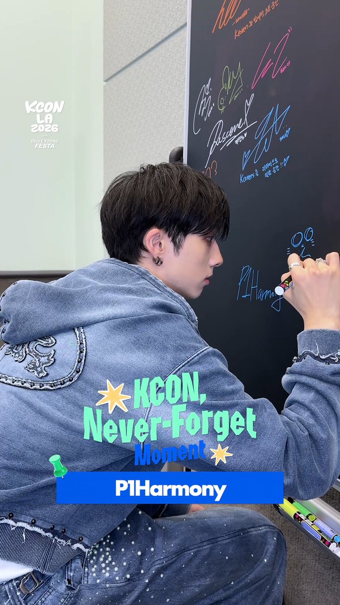 [#KCONLA2026] ✍️ #P1Harmony Writes a Never-Forget KCON Moment! Watch till the end to see the unforgettable moment shared with KCONer! P1Harmony official - KCON LA 2026 AUG 14-16 Arena, LA Convention Center Let’s #KCON