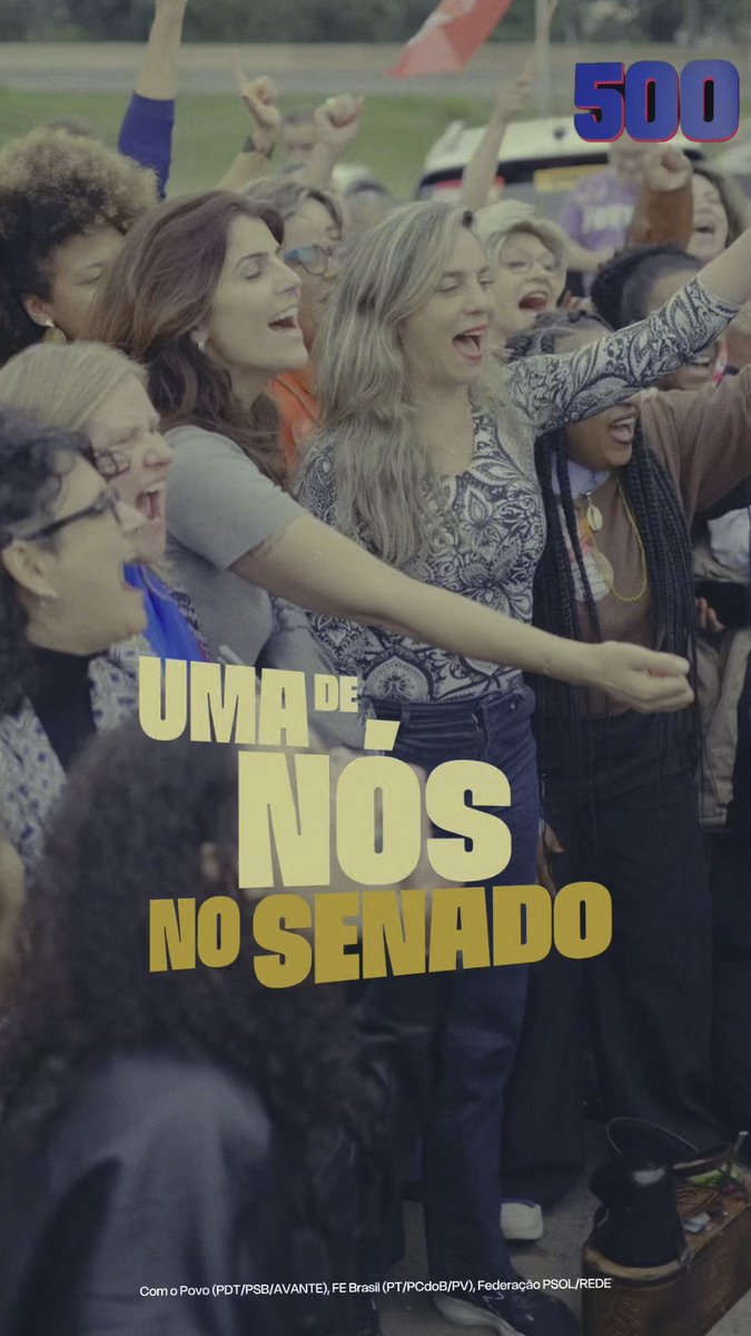 Posso espalhar As sementes que amanhã brotarão… 🎵Agora é uma de nós no Senado. Agora são outros 5️⃣0️⃣0️⃣! 🫶