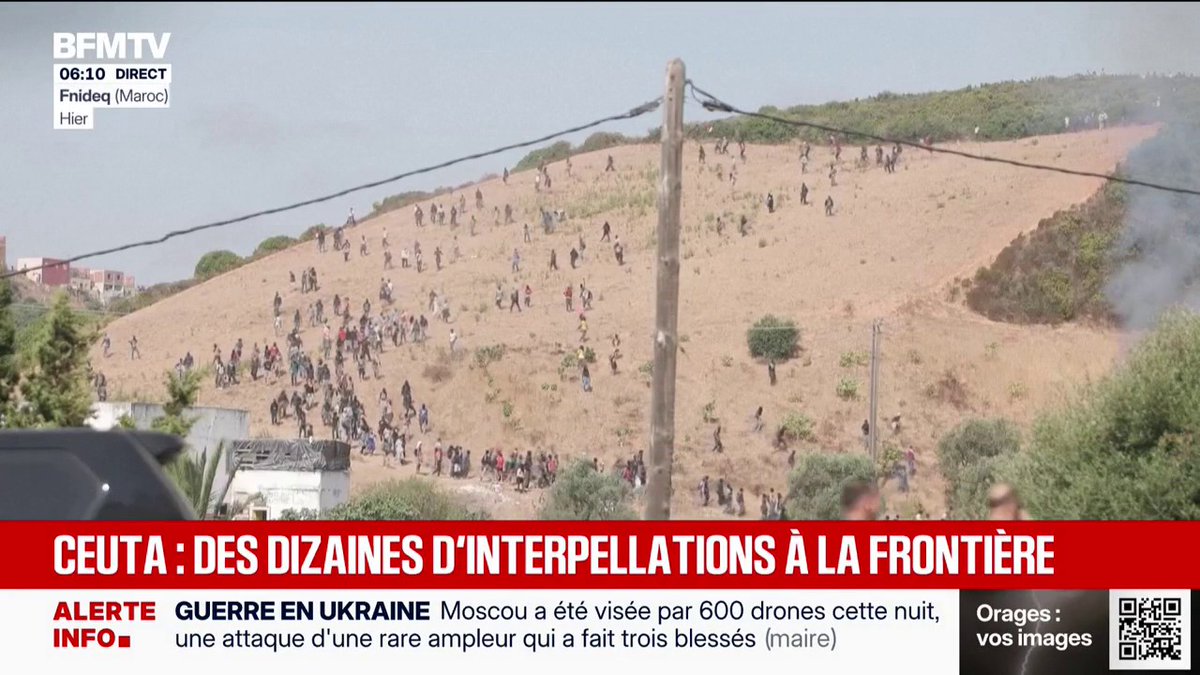 Ceuta: des dizaines d'interpellations à la frontière entre le Maroc et l'Espagne