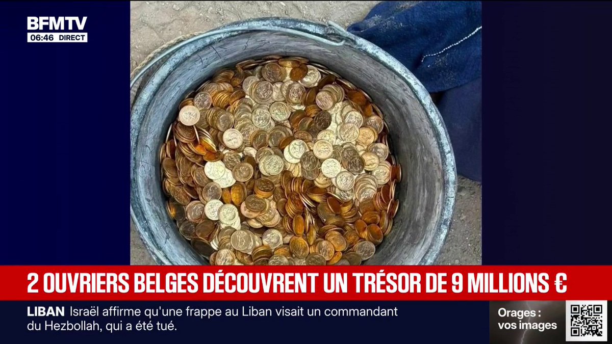 Belgique: deux ouvriers découvrent un trésor à neuf millions d'euros sur un chantier