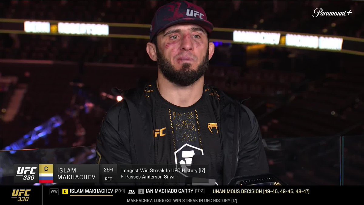 "From the first second to last second, I will fight... This is war." - Makhachev Islam 📺 Paramount+
