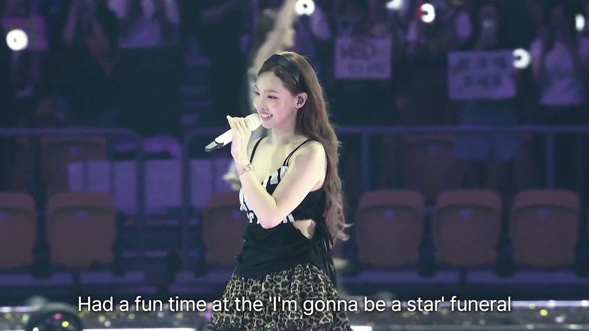 Nayeon saying it's the last time TWICE is EVER performing I'm Gonna Be A Star 😭 NAYEON: I had a fun time at the 'I'm Gonna Be A Star' funeral MINA: Is today the last time performing it? 🤣