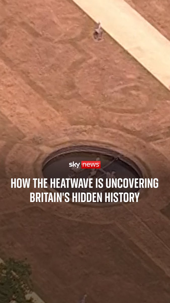 At Chatsworth House in Derbyshire patterns of a lost garden belonging to one of England's richest women can be seen. Midlands correspondent Lisa Dowd Sky News explains how the dry weather is revealing historical details in our landscape that are usually hidden.