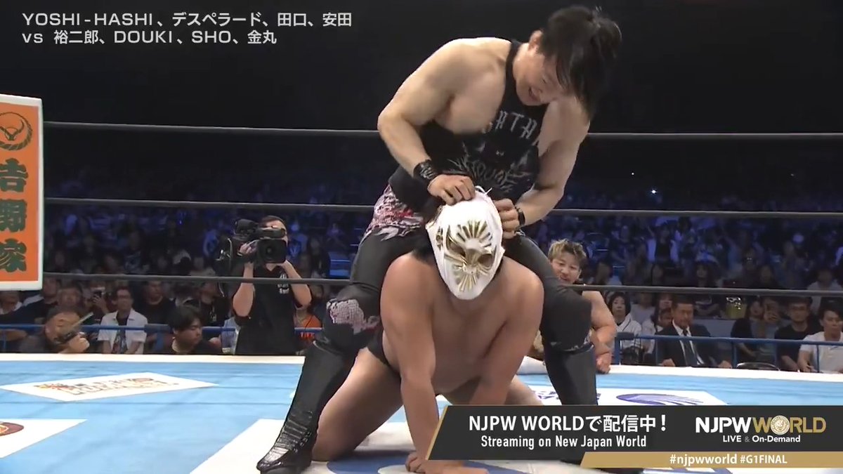 🏆G1 CLIMAX 36🏆両国大会‼️ SHOが持ち出してきたのはミスティコのマスク‼️ 一体どんな展開を見せるのか⁉️ 🆚 新日本本隊🦁 × HOUSE OF TORTURE😈 視聴＆登録⏩「NJPW WORLD」で検索 #njpwworld #G1FINAL