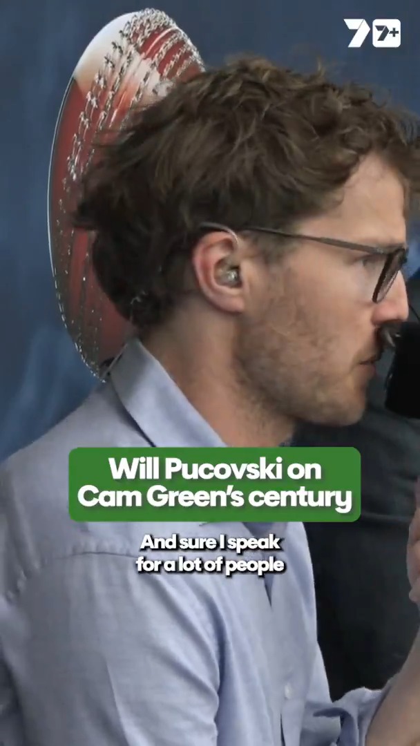🗣️ "(I'm) sure I speak for a lot of people when I say how proud I am of him that he's been able to do this and I hope he's proud of himself." - Will Pucovski on Cam Green's century #AUSvBAN