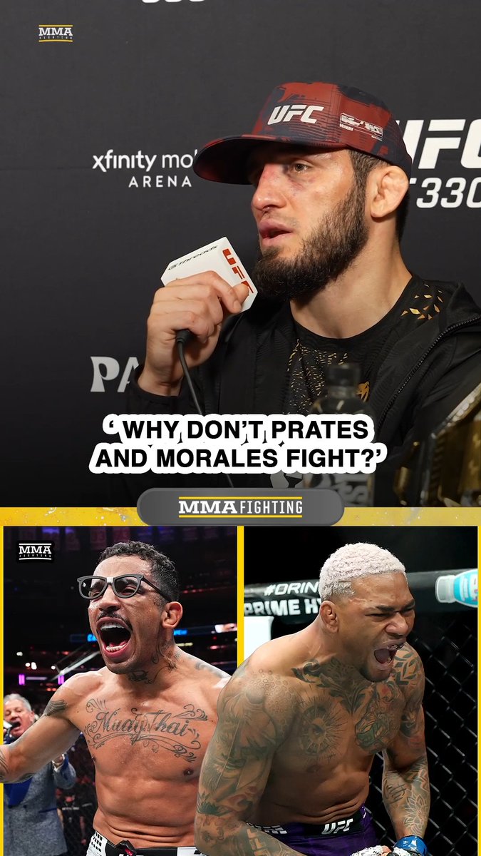 Islam Makhachev suggests Carlos Prates and Michael Morales fight over who fights him next: "Let them fight. Why are they not fighting on this card to see who is the No. 1 contender?"
