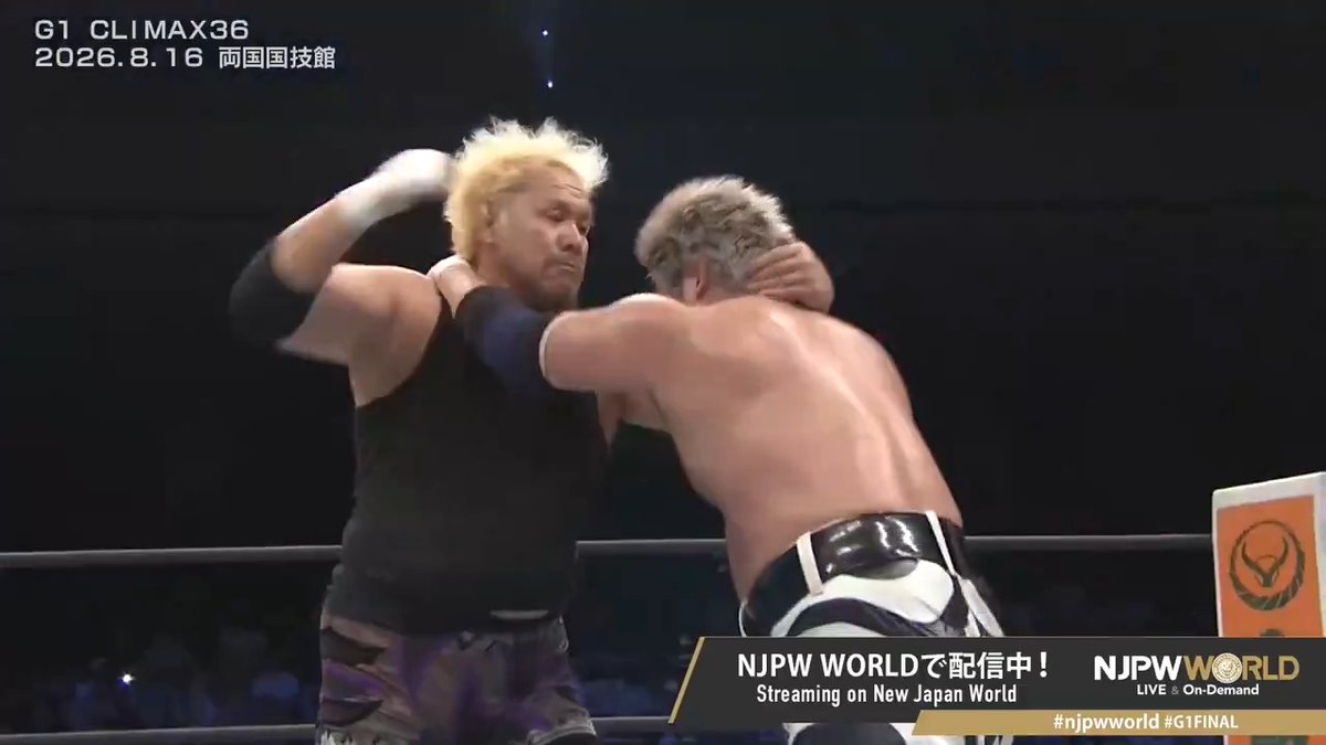 🏆G1 CLIMAX 36🏆両国大会‼️ 第4試合終了後、矢野と真壁がK.O.Bを襲撃💥 視聴&登録⏩「NJPW WORLD」で検索 #njpwworld #G1FINAL