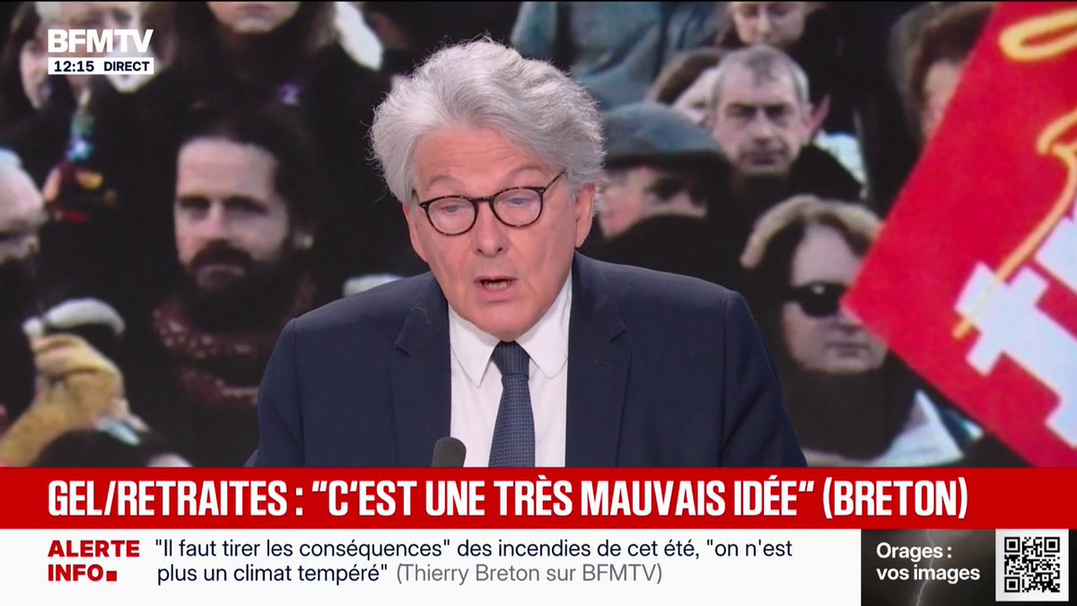 Redressement des finances publiques : Thierry Breton estime qu'une contribution des retraités les plus aisés est "une très mauvaise idée"