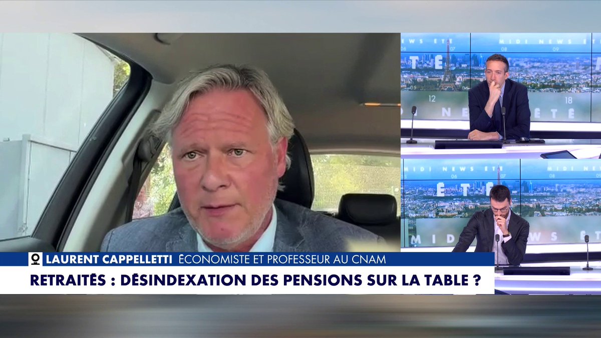 À quelques semaines de la rentrée, le sujet des retraites revient sur la table. Laurent Cappelletti, économiste et professeur au CNAM, réagit dans #MidiNewsEte : «Il faudra toucher à l’âge de départ à la retraite»