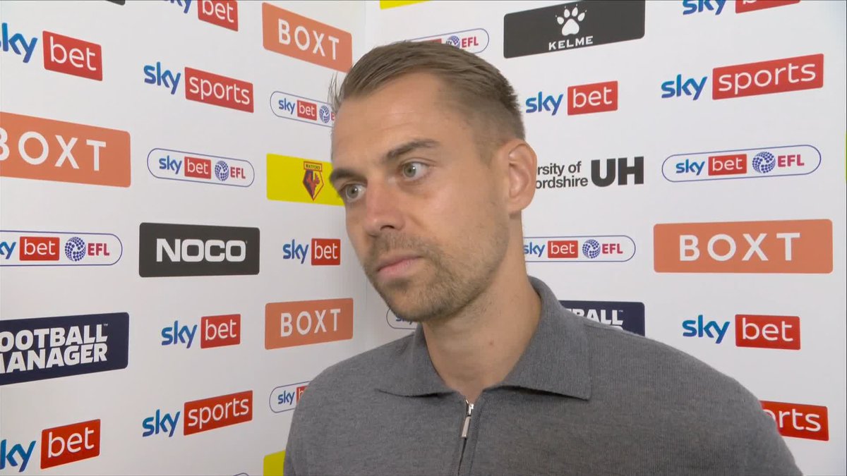 “Let the football do the talking” 🎙️ #SaintsFC head coach Tonda Eckert is once again asked about Spygate before today’s clash with Watford 🗣️