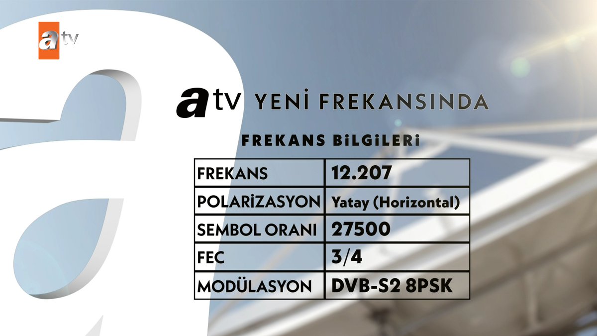 16 Ağustos itibarıyla Türkiye’de TV yayıncılığında yeni bir dönem başlıyor! Daha net. Daha canlı. Daha HD. #atv
