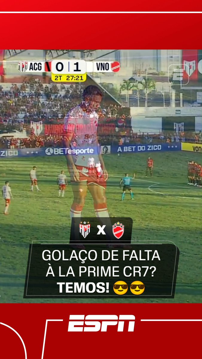 O GOLAÇO de falta do Dudu do Vila Nova no jogo de ontem na Série B contra o Atlético Goianiense… 🤯 🎥 SportsCenter Brasil