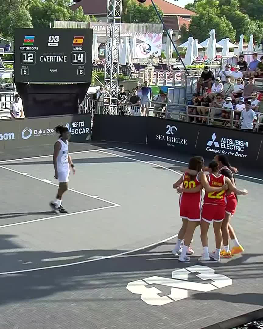 Para ganar... Juana Camilion 🎯 El 𝗲𝗾𝘂𝗶𝗽𝗼 𝗠𝗮𝗱𝗿𝗶𝗱 está ya en SEMIS 🏆 Cuartos #3x3WSSeaBreeze 🇪🇸🆚 Neftchi SOCAR 🇦🇿 (14-12) 📌 Sea Breeze 🇦🇿 #SelFEM3x3 🇪🇸 #SomosEquipo