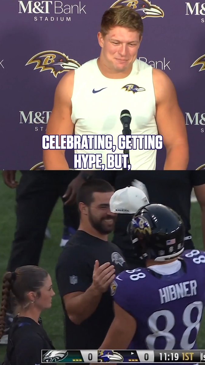 "I kind of blacked out after the catch... probably spent a little too much energy celebrating." 😂 Matthew Hibner was hype for his first NFL catch.