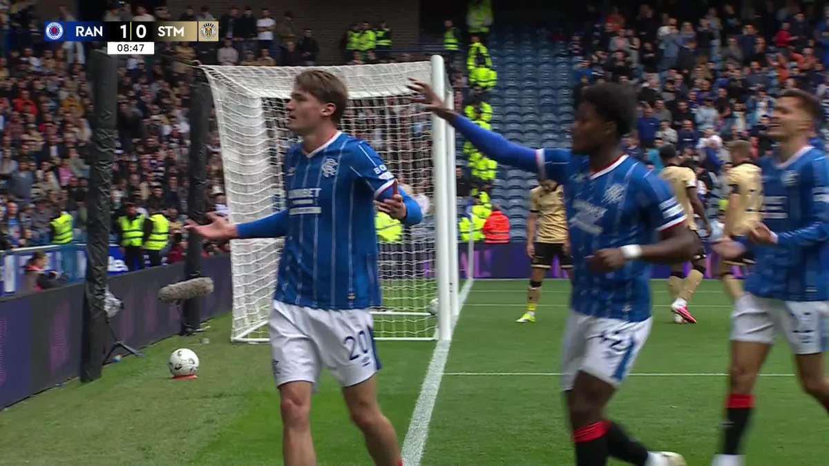 Ryan Naderi opens the scoring! 🔵 The German striker fires Rangers Football Club ahead against the reigning #PremierSportsCup holders 👏