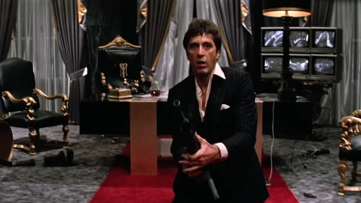 Al Pacino gave 1000% intensity in every single frame of Scarface. Pure swagger, chaos, and legendary acting.