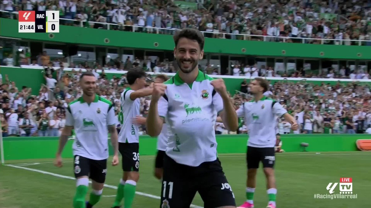 A goal 14 years in the making for Racing Santander 💫 Andrés Martín slots home a penalty to put the newly promoted club ahead against Villarreal 🔥