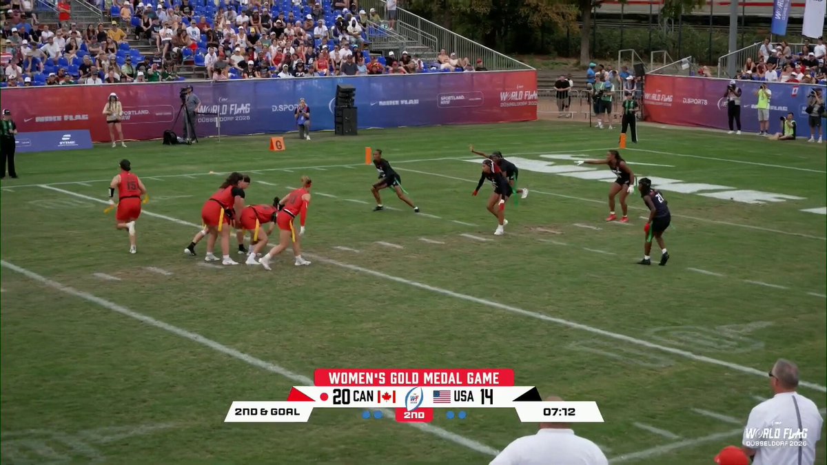 Team Canada makes it a two-score game over Team USA! Can they complete the upset and win gold? Watch the IFAF World Flag Football Championship Gold Medal Games on DAZN, NFL YouTube &amp; NFL FAST Channel