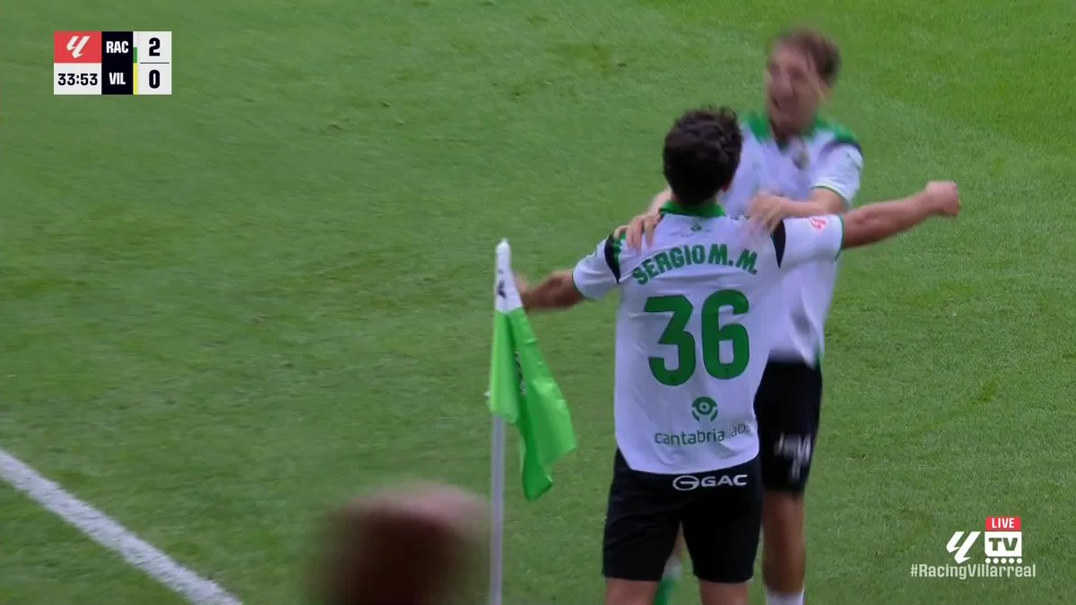 "Santander born and raised" 🗣️ Sergio Martínez with a stunning strike to double his side's lead 🔥