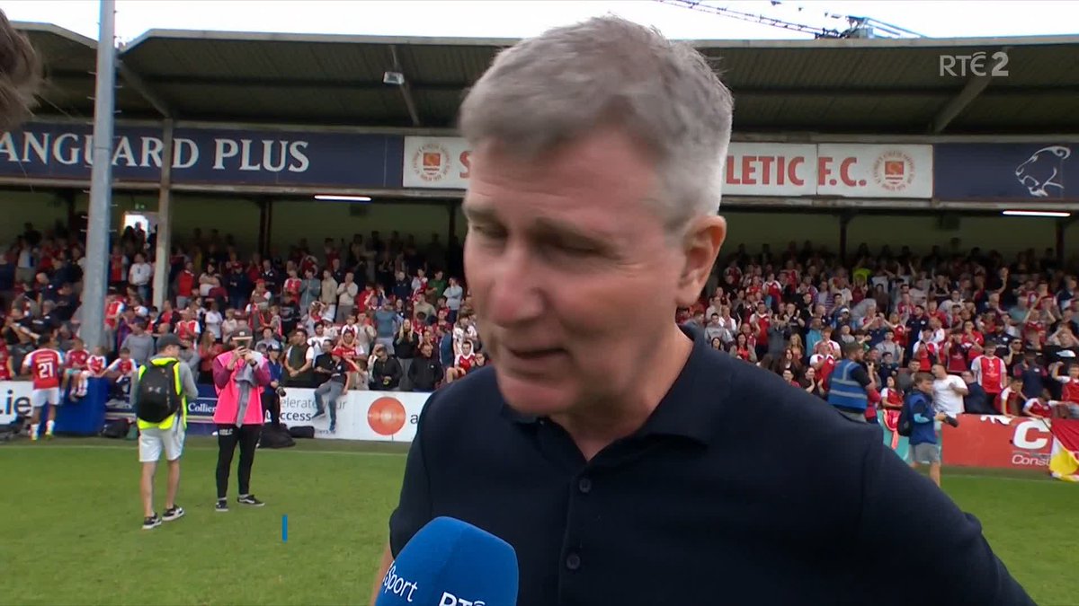 "The guts and the determination of the players." Stephen Kenny talks about St Patrick's Athletic coming from two goals down to defeat Shamrock Rovers. He also revealed Kian Leavy and Simon Power suffered bad injuries in the game.