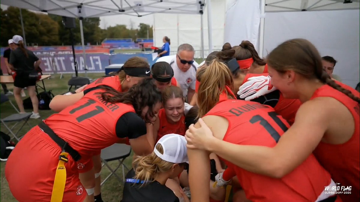 After winning gold, the Canadian Women's team ran right over to their injured teammate to celebrate with her. ❤️ NFL Canada