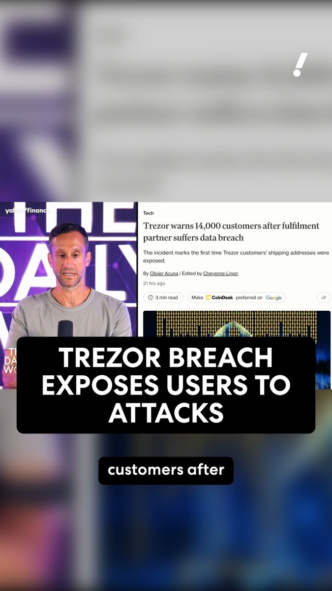 A data breach has exposed sensitive personal data, including home addresses, for over 13,000 crypto wallet customers. The Wolf Of All Streets breaks down the risks to users.