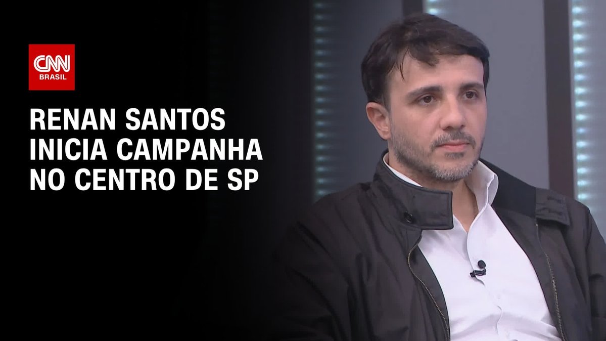 Renan Santos inicia campanha no centro de SP; assista #AgoraCNN